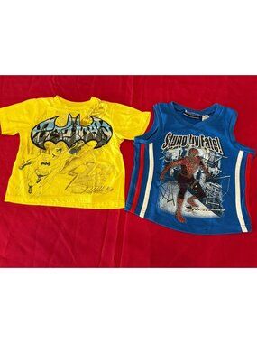 Sprider Man - Batman Boy Set 2 Pieces T-Shirt Size 4